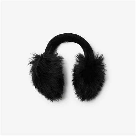 burberry giant check earmuffs|black shearling ear muffs.